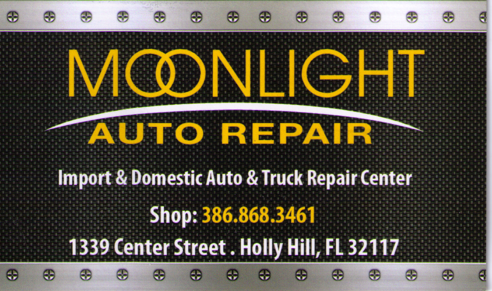 Moonlight Auto Repair, 1339 Center Street, Holly Hill, Florida - 386-868-3461